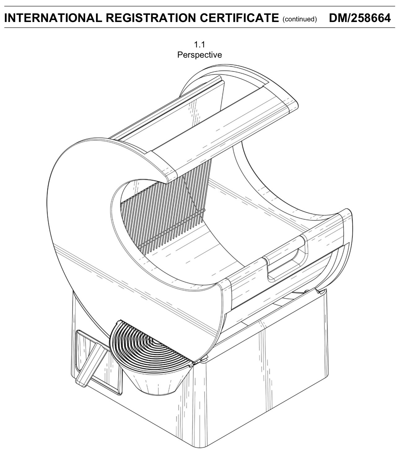 International design registration certificate for the Moonbox