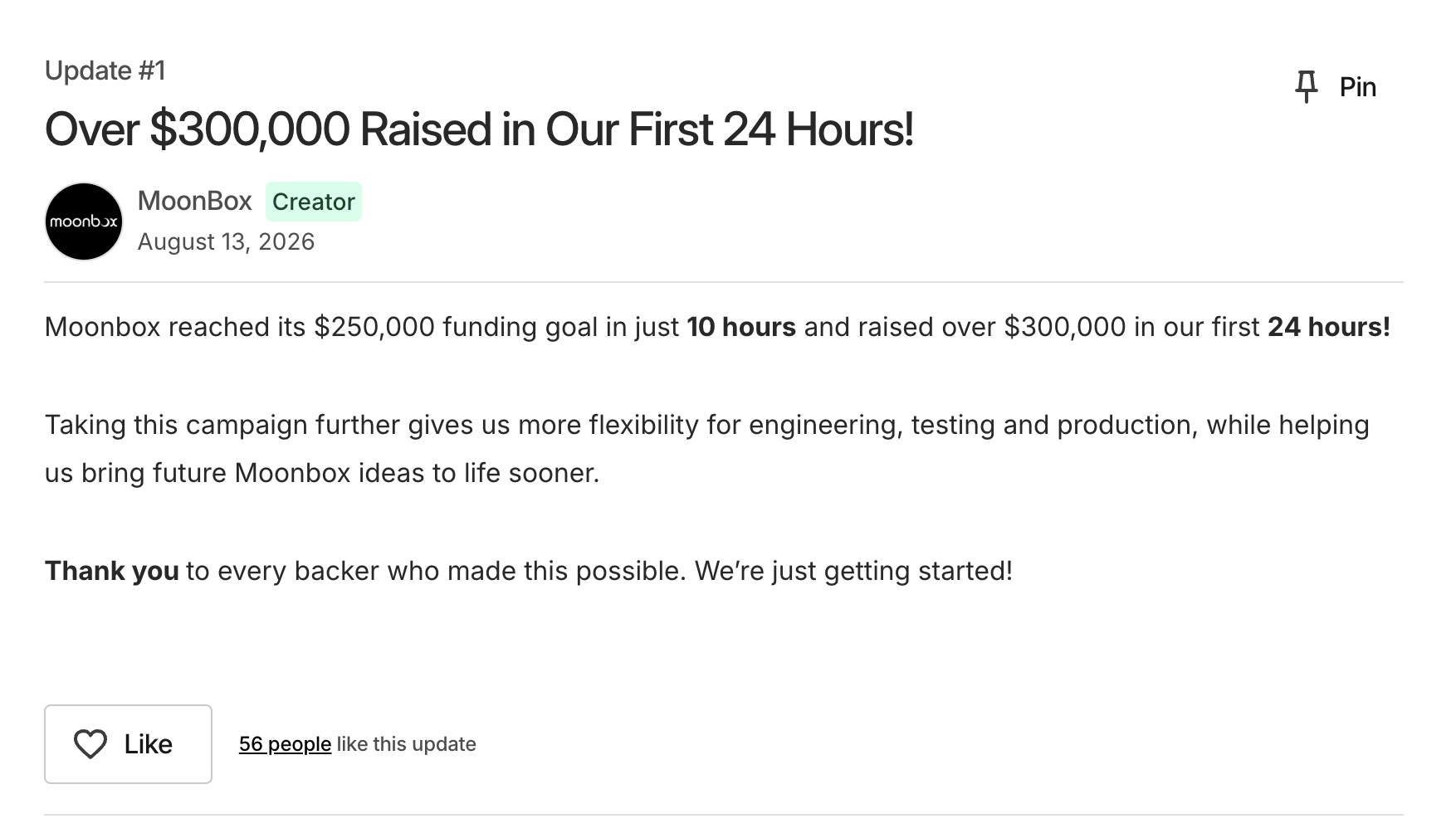 Moonbox Kickstarter update: Over $300,000 raised in our first 24 hours